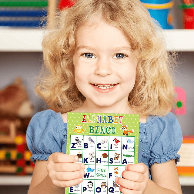 Juego de Bingo del Alfabeto, Juego Educativo de Aprendizaje