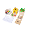 Kit de juego de madera 4 en 1, juguetes para bebés, caja de