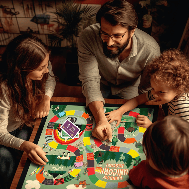 - Juego de mesa para niños de 4 a 8 años, divertidos juegos