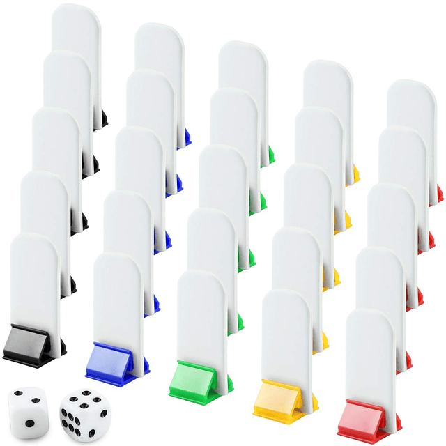 Bignc Paquete de 50 soportes coloridos para tarjetas de jueg