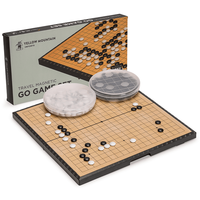 Juego de mesa Go magnético mediano de 19 x 19, 11 pulgadas c