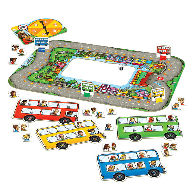 Orchard Toys Juegos de alces Juego de parada de autobús. Una