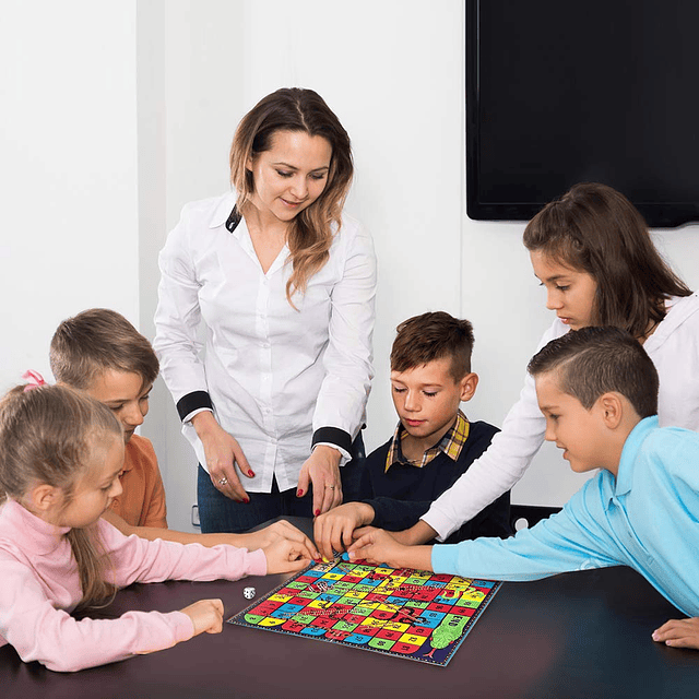 Juego de mesa Snakes and Ladders para niños, juego completo