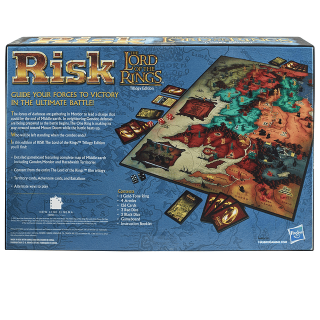 Risk El Señor de los Anillos Edición Trilogía Juegos de mesa