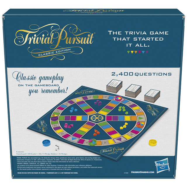 Juego Trivial Pursuit de Edición clásica