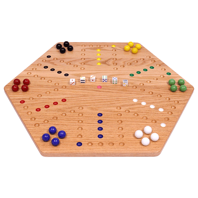 Wahoo Juego de mesa de mármol de madera - Grande 24" de anch