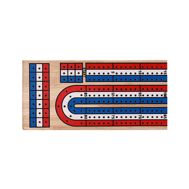 Games Cribbage plegable de madera de 3 pistas con clavijas r