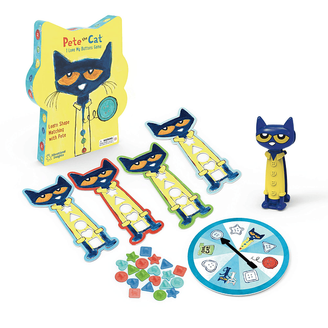 Pete The Cat I Love My Buttons Juego de mesa para niños pequ