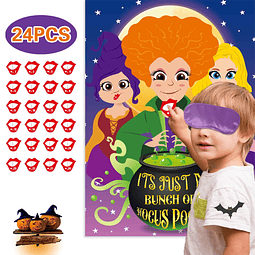 Juegos de fiesta de Hocus Pocus Pin The Mouth On The Witch J