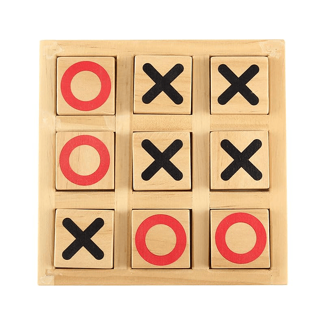 Juego de madera Tic Tac Toe - Juegos de mesa de viaje pequeñ