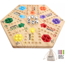 Original Marble Game Wahoo Juego de Mesa de Madera Pintada d