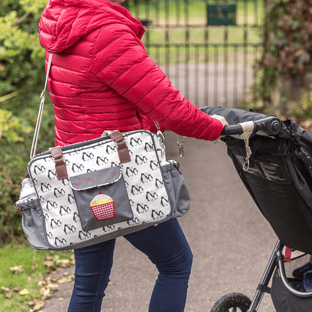 Bolsa de pañales para bebé con forro rosa, Yummy Mummy (Peng