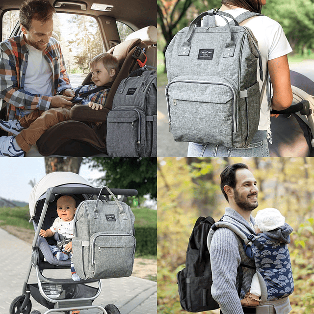 Mochila para pañales para bebés, mochila de viaje unisex par