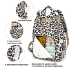 Mochila para pañales con diseño de leopardo para bebés y niñ