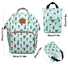 Cactus Green - Juego de mochila para pañales para bebés y ni