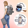 Mochila para pañales con cambiador portátil, estuche para ch