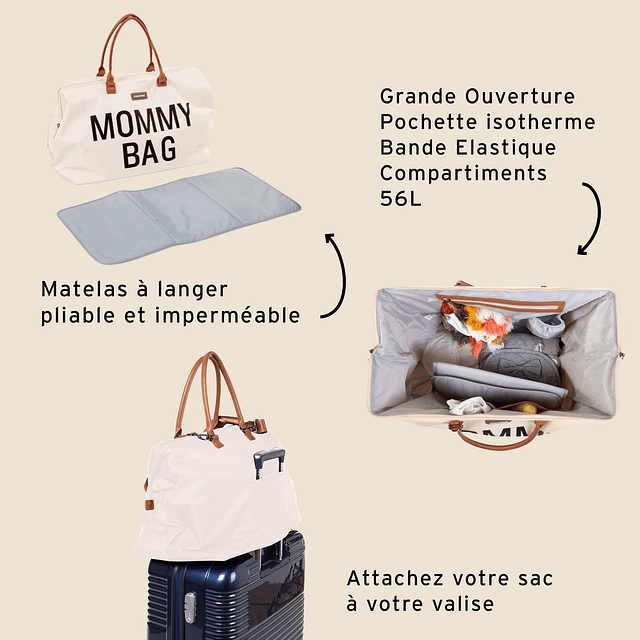 The Original Mommy Bag, bolsa grande para pañales de bebé, b