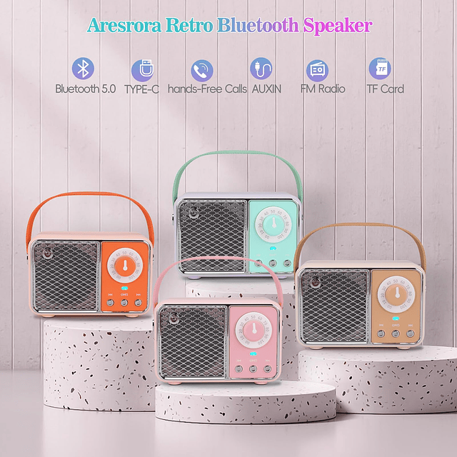 Altavoz Bluetooth Retro, Decoración Vintage, Altavoz Bluetoo