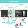 Altavoz Bluetooth retro, altavoz pequeño inalámbrico vintage