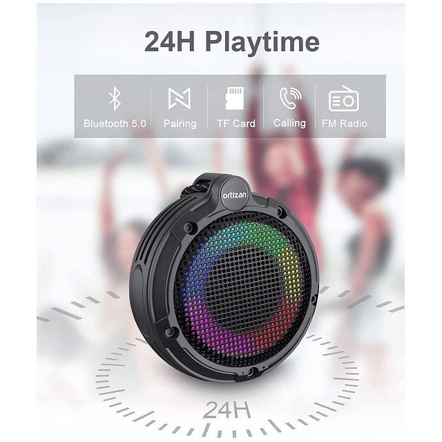 Altavoz Bluetooth para Ducha Impermeable, Altavoz Inalámbric