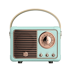 Altavoz Bluetooth retro, decoración vintage, pequeño altavoz