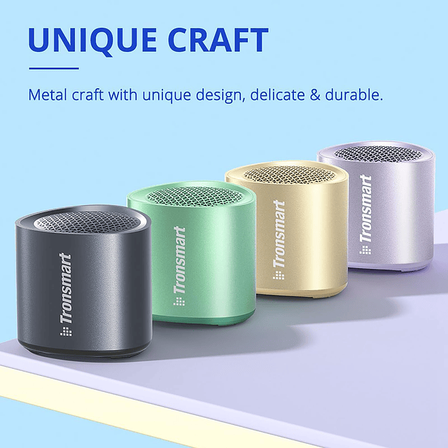 Nimo Altavoz Bluetooth portátil, diseño supercompacto, artes