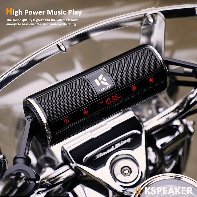 Altavoces de motocicleta Bluetooth sistema de audio de radio