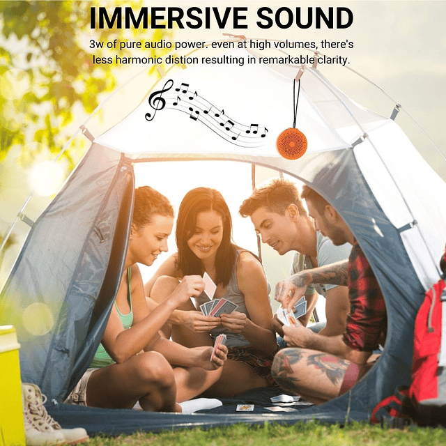 Mini altavoz Bluetooth de vacaciones con estuche de viaje EV