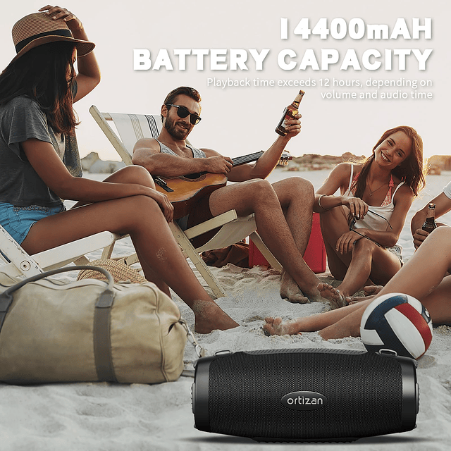 Altavoz Bluetooth de 80 W Sonido potente y graves profundos,