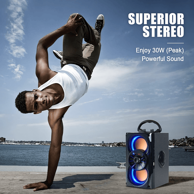 Altavoz Bluetooth, Altavoces inalámbricos portátiles con Luc