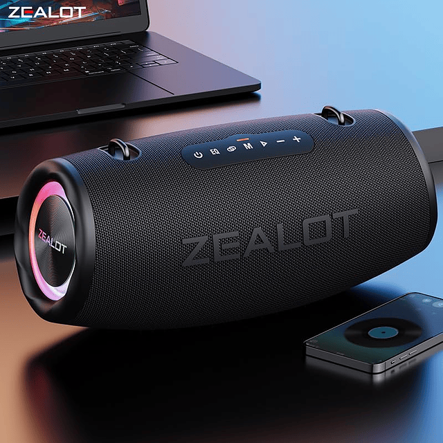 Altavoz Bluetooth, altavoz portátil de 80 W con graves profu