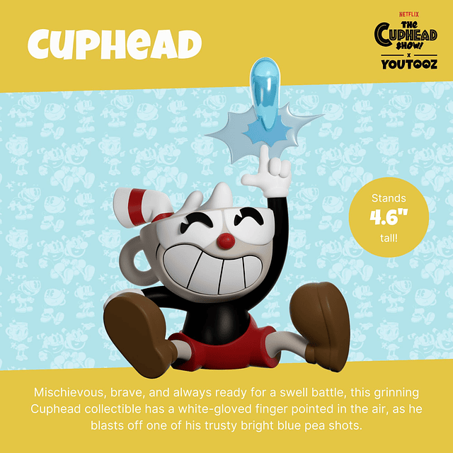 Figura de vinilo de Youtooz Cuphead, figura de acción de Cup