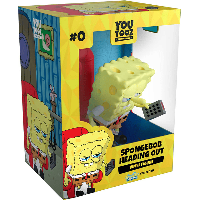 Figura de vinilo de Bob Esponja saliendo, figura de Bob Espo