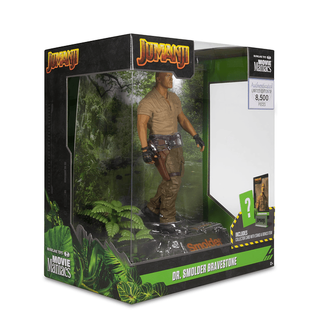 Figura posada de 6 pulgadas de Movie Maniacs Smolder Jumanji