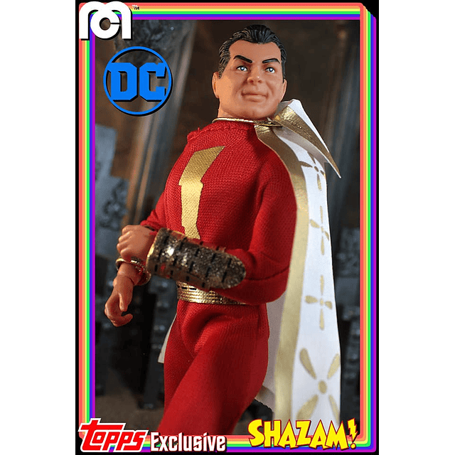 Figura de acción de Mego Topps X DC Comics Shazam de 8"