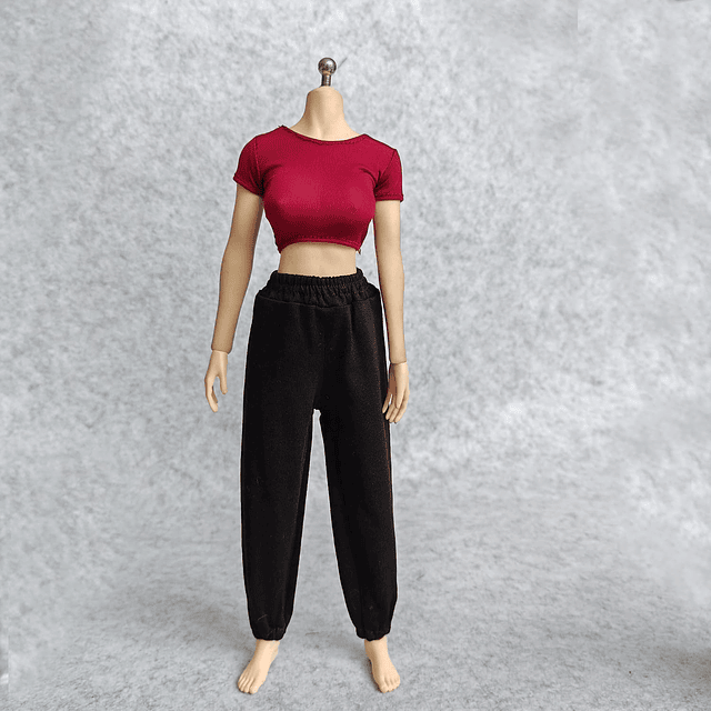 1/6 Escala Figura Muñeca Ropa Camiseta + Pantalón Disfraz pa