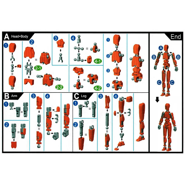 Titan T13 Juego de figuras de acción requiere ensamblaje Fig