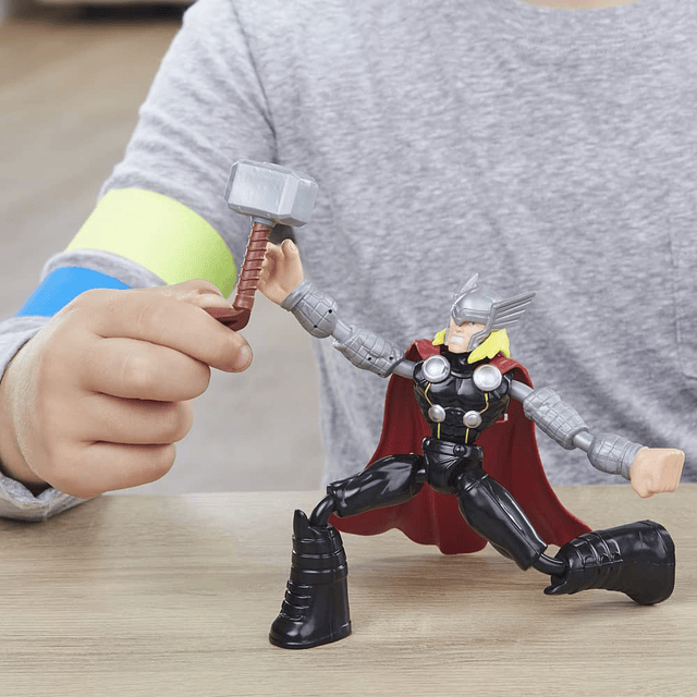 Vengadores Marvel Bend y Flex Thor vs. Figuras de acción de