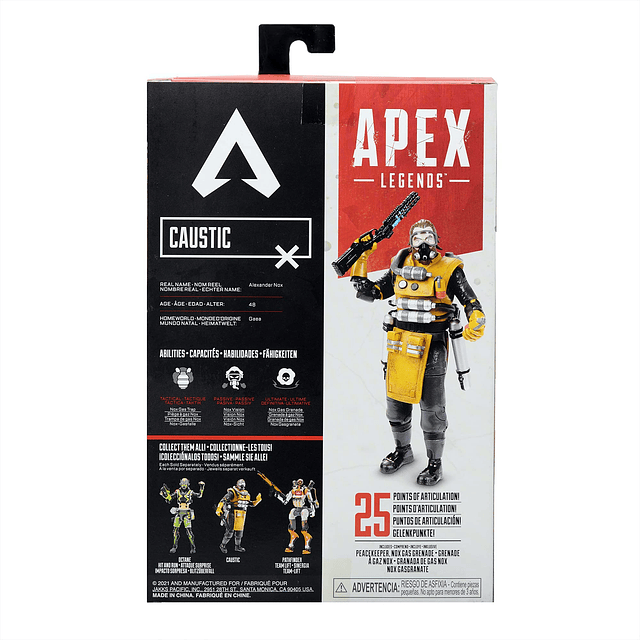 Apex Legends Figura de acción Coleccionable cáustica de 6 pu