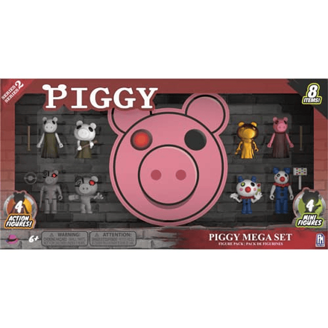 Robby Piggy Mega Set de figuras incluye 4 figuras de acción