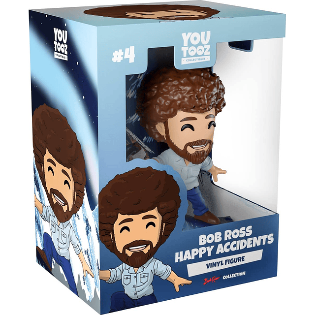 Figura de acción Youtooz Bob Ross Happy Accidents, figura de