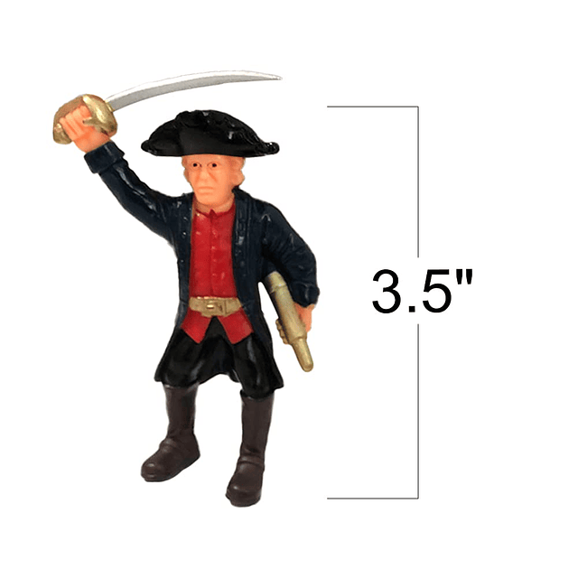 Juego de figuras de acción pirata, juego de 8 figuras de plá