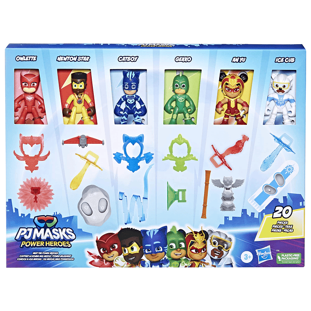 Power Heroes Meet The Power Heroes Juego de figuras con 6 fi