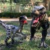 Juego de Tyrannosaurus Rex y Velociraptor con mandíbula móvi