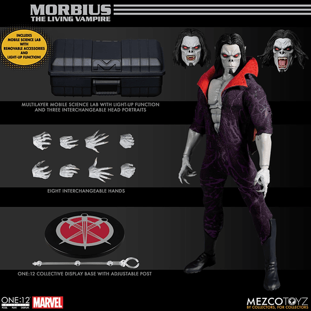 Toys Marvel Universe Figura luminosa 1/12 Morbius 17 cm