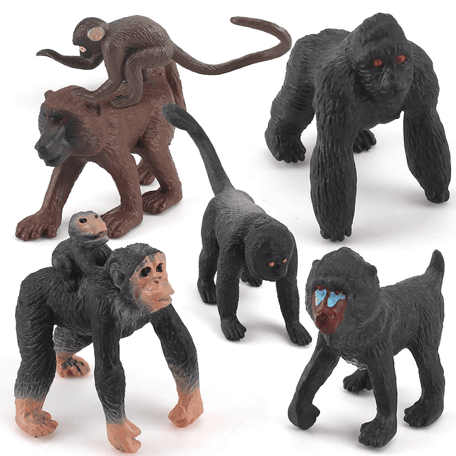 Wild Life Jungle Animal Model Playsets 6 piezas mini figuras