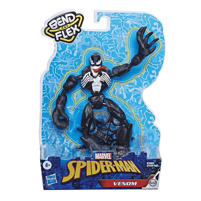 Figura de acción de SpiderMan Marvel Bend and Flex Venom, fi