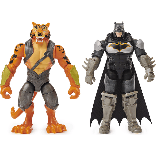 Figuras de acción de Batman de 4 pulgadas y tigre de bronce