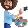 Figura de acción Bob Ross Toony Classics de 6"