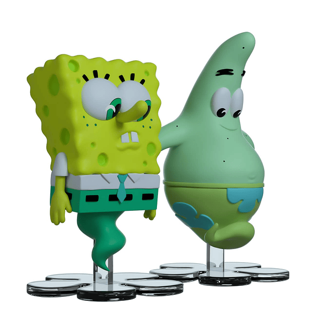 Figura de vinilo espeluznante de Bob Esponja y Patricio de 4